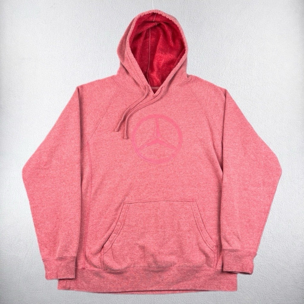 Mercedes-Benz Logo Mercedes Hoodie Womens Large Pink USA Collection Sports Car